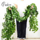 2.1M Artificial Plant Green Ivy Leaf Garland Silk Wall Hanging Vine Home Garden Decoration Wedding