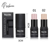 2 Colors Highlighter Makeup Glitter Contouring Bronzer For Face Shimmer Powder Creamy Texture
