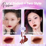 2 In 1 Dual Head Ultralight Misty Velvet Lip Gloss Non-Cracking Anti-Transfer Long-Lasting