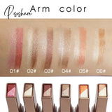 2 In 1 Eyeshadow Stick Double Color Lazy Gradient Velvet Eye Shadow Pencil Waterproof Shimmer Korea