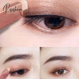 2 In 1 Eyeshadow Stick Double Color Lazy Gradient Velvet Eye Shadow Pencil Waterproof Shimmer Korea