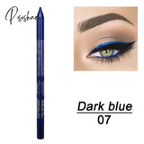 2 Pcs Long-Lasting Eye Liner Pencil Waterproof Pigment Blue Brown Black Eyeiner Pen Women Fashion