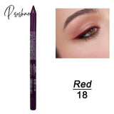 2 Pcs Long-Lasting Eye Liner Pencil Waterproof Pigment Blue Brown Black Eyeiner Pen Women Fashion