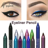 2 Pcs Long-Lasting Eye Liner Pencil Waterproof Pigment Blue Brown Black Eyeiner Pen Women Fashion