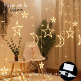 2023 Navidad Balls Moon Star Curtain Lights Fairy Garland Christmas Decorations For Home Outdoor