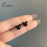 2023 New Funny Small Black Cat Earring For Women Girl Fashion Cute Animal Earrings Party Jewelry