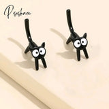 2023 New Funny Small Black Cat Earring For Women Girl Fashion Cute Animal Earrings Party Jewelry