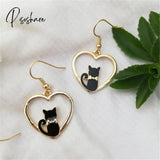 2023 New Funny Small Black Cat Earring For Women Girl Fashion Cute Animal Earrings Party Jewelry