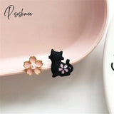 2023 New Funny Small Black Cat Earring For Women Girl Fashion Cute Animal Earrings Party Jewelry