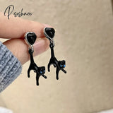 2023 New Funny Small Black Cat Earring For Women Girl Fashion Cute Animal Earrings Party Jewelry