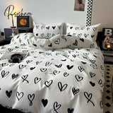 2023 New Upgraded Simple Nordic Style Cotton Bedding Black And White Series Men’s Four-Piece Set