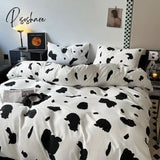 2023 New Upgraded Simple Nordic Style Cotton Bedding Black And White Series Men’s Four-Piece Set