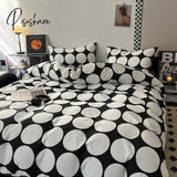 2023 New Upgraded Simple Nordic Style Cotton Bedding Black And White Series Men’s Four-Piece Set