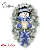 2023 New Year Christmas Decoration Stickers For Home Outdoor Window Snowman Wreath Xmas Door Wall