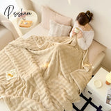2024 New Multi-functional Class A High-end Plush Blanket High-density Warm Milk Plush Blanket Office Lunch Break Cover Blanket