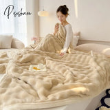 2024 New Multi-Functional Class A High-End Plush Blanket High-Density Warm Milk Office Lunch Break