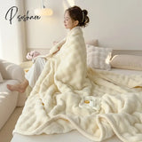 2024 New Multi-Functional Class A High-End Plush Blanket High-Density Warm Milk Office Lunch Break