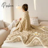2024 New Multi-Functional Class A High-End Plush Blanket High-Density Warm Milk Office Lunch Break