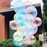 20Pcs/Lot 12Inch Crystal Bubble Balloons Colorful Transparent Latex Birthday Party Decor Wedding