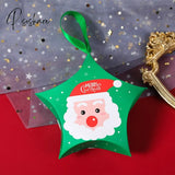 20Pcs/Lot Christmas Candy Chocolate Paper Boxes New Years Party Child Gift Packing Tree Pendant