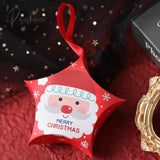 20Pcs/Lot Christmas Candy Chocolate Paper Boxes New Years Party Child Gift Packing Tree Pendant