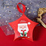 20Pcs/Lot Christmas Candy Chocolate Paper Boxes New Years Party Child Gift Packing Tree Pendant