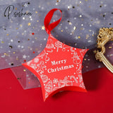 20Pcs/Lot Christmas Candy Chocolate Paper Boxes New Years Party Child Gift Packing Tree Pendant