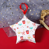 20Pcs/Lot Christmas Candy Chocolate Paper Boxes New Years Party Child Gift Packing Tree Pendant