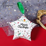 20Pcs/Lot Christmas Candy Chocolate Paper Boxes New Years Party Child Gift Packing Tree Pendant