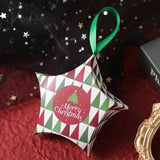 20Pcs/Lot Christmas Candy Chocolate Paper Boxes New Years Party Child Gift Packing Tree Pendant