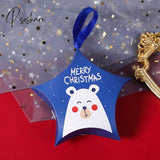 20Pcs/Lot Christmas Candy Chocolate Paper Boxes New Years Party Child Gift Packing Tree Pendant