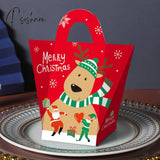 20Pcs/Lot Christmas Candy Chocolate Paper Boxes New Years Party Child Gift Packing Tree Pendant