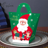 20Pcs/Lot Christmas Candy Chocolate Paper Boxes New Years Party Child Gift Packing Tree Pendant