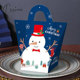 20Pcs/Lot Christmas Candy Chocolate Paper Boxes New Years Party Child Gift Packing Tree Pendant