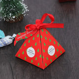 20Pcs/Lot Christmas Candy Chocolate Paper Boxes New Years Party Child Gift Packing Tree Pendant