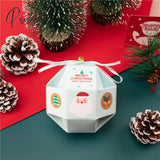 20Pcs/Lot Christmas Candy Chocolate Paper Boxes New Years Party Child Gift Packing Tree Pendant