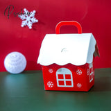 20Pcs/Lot Christmas Candy Chocolate Paper Boxes New Years Party Child Gift Packing Tree Pendant