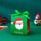 20Pcs/Lot Christmas Candy Chocolate Paper Boxes New Years Party Child Gift Packing Tree Pendant