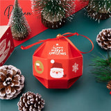 20Pcs/Lot Christmas Candy Chocolate Paper Boxes New Years Party Child Gift Packing Tree Pendant