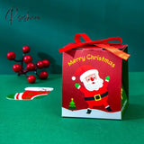 20Pcs/Lot Christmas Candy Chocolate Paper Boxes New Years Party Child Gift Packing Tree Pendant