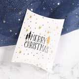 20Pcs/Lot Christmas Candy Chocolate Paper Boxes New Years Party Child Gift Packing Tree Pendant