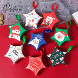 20Pcs/Lot Christmas Candy Chocolate Paper Boxes New Years Party Child Gift Packing Tree Pendant