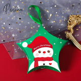 20Pcs/Lot Christmas Candy Chocolate Paper Boxes New Years Party Child Gift Packing Tree Pendant