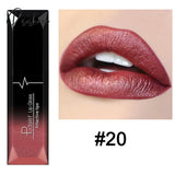 21 Color Waterproof Matte Velvet Lip Gloss Long Lasting Non-Stick Cup Metal Liquid Lipstick Sexy