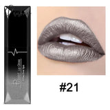 21 Color Waterproof Matte Velvet Lip Gloss Long Lasting Non-Stick Cup Metal Liquid Lipstick Sexy