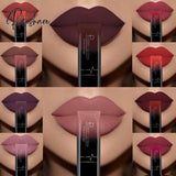 21 Color Waterproof Matte Velvet Lip Gloss Long Lasting Non-Stick Cup Metal Liquid Lipstick Sexy