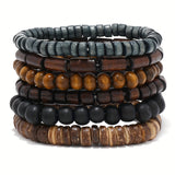 6pcs/set Simple Fashion Beaded Bracelet For Men Women Accessories Gift Suitable For Daily Wear