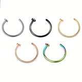 3/5pcs Stainless Steel Fake Nose Ring, Septal Ring C Clip Ring For Unisex, Fake Piercing Body Jewelry Non Piercing