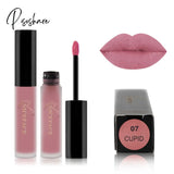 24 Colors Liquid Lipstick Waterproof Matte Nude Pigment Red Long Lasting Non-Stick Cup Lip Gloss