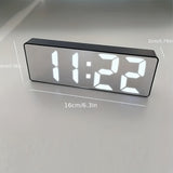 1pc Led Mirror Table Alarm Clock Digital Alarm Snooze Display Time Desktop Electronic Table Night Light Desktop USB Alarm Clock Home Decor  For Bedroom Office Table Clock